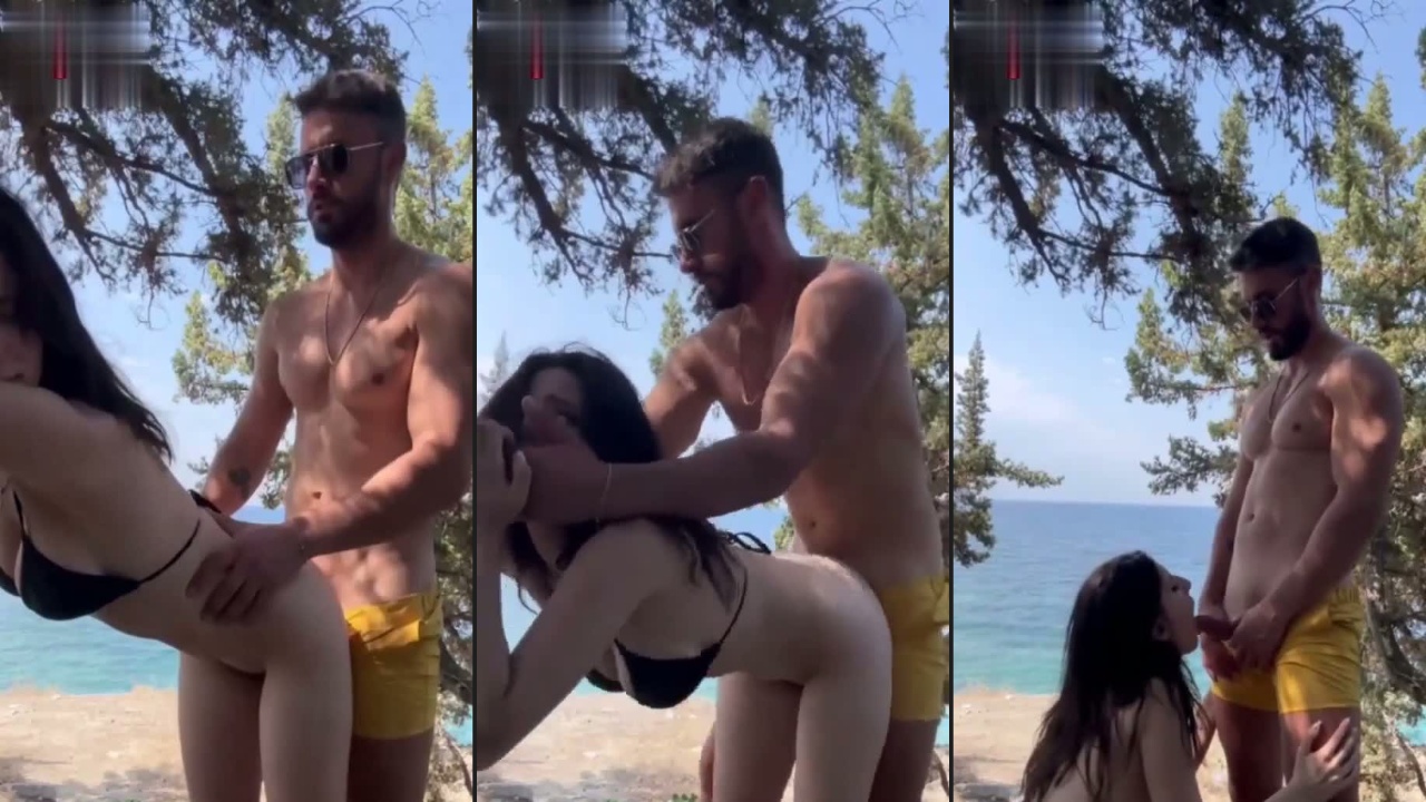 Nadeleine Plajda Ağaca Domalıp Sikildiği  İfşa Pornosu